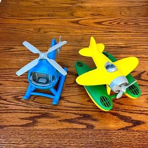 Green Toys Set: Helicopter and Sea Plane